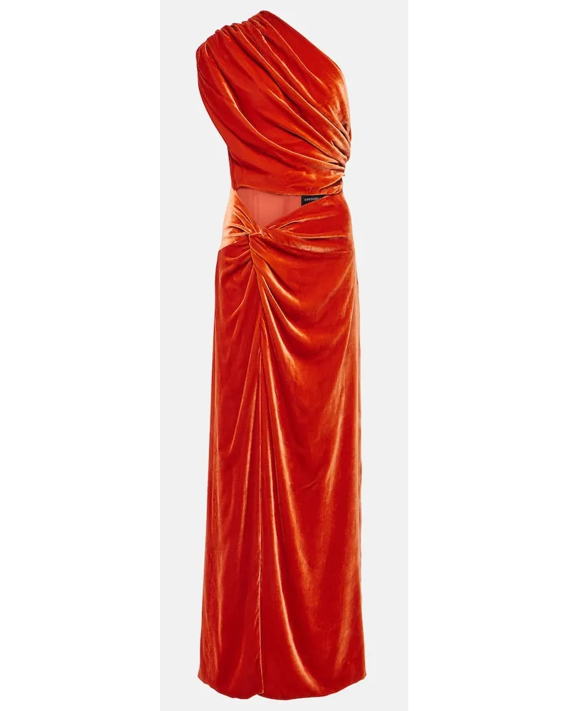 COSTARELLOS Abito lungo con cut-out Arancione