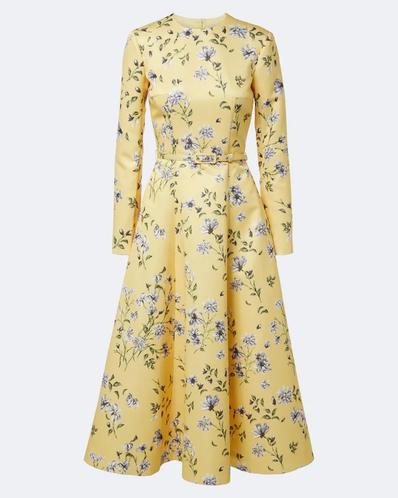 EMILIA WICKSTEAD Abito midi Capucine con stampa floreale Giallo