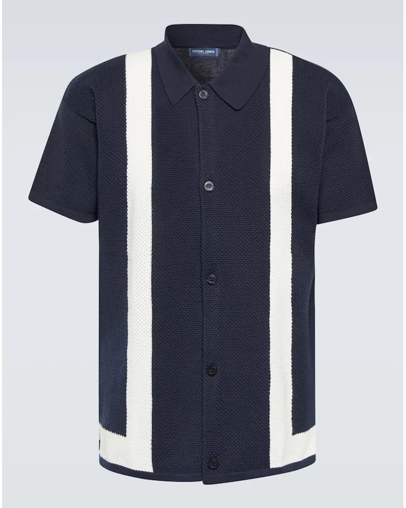 Frescobol Carioca Camicia Barretos in cotone Blu