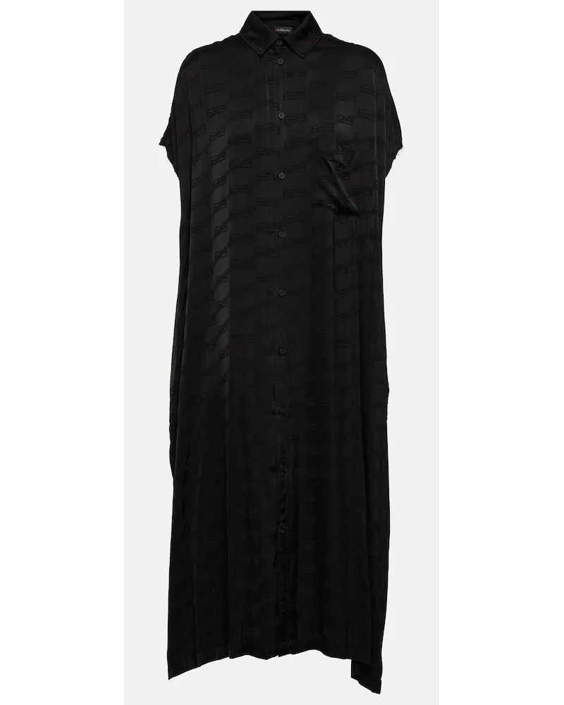 Balenciaga Abito midi chemisier BB Nero