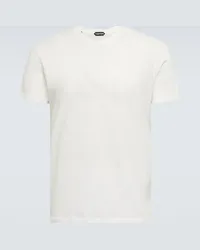 Tom Ford T-shirt in jersey di misto cotone Bianco