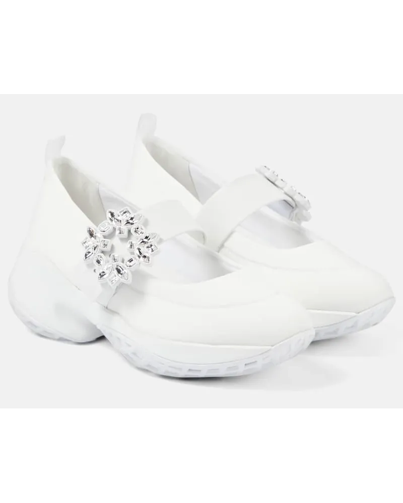 Roger Vivier Sneakers Viv' Match con cristalli Bianco