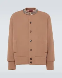 Gucci Cardigan in lana con cristalli Beige