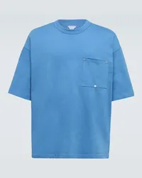 Bottega Veneta T-shirt oversize in jersey di cotone Blu