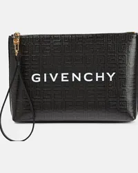 Givenchy Bustina 4G Large in canvas coated Nero