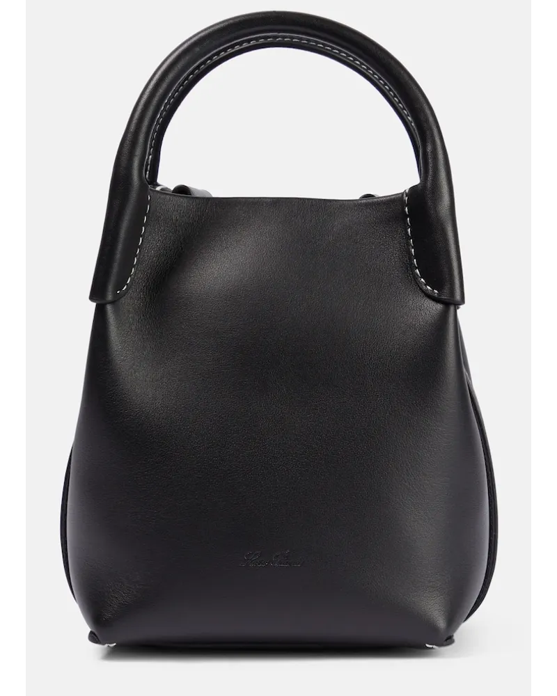 Loro Piana Secchiello Bale Small in pelle Nero