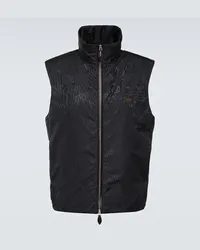 Berluti Gilet imbottito Scritto Grigio