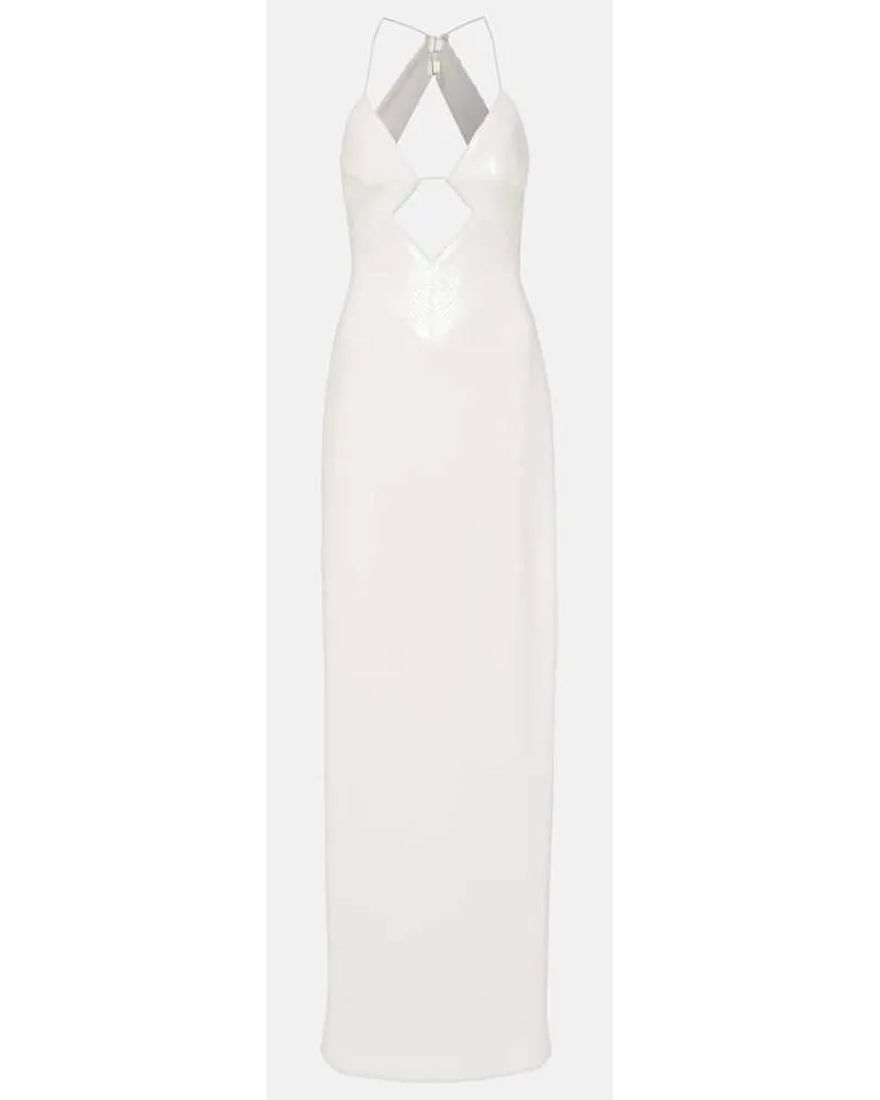 GALVAN Bridal - Abito lungo con paillettes Bianco