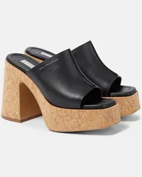 Stella McCartney Sandali Skyla in similpelle con plateau Nero