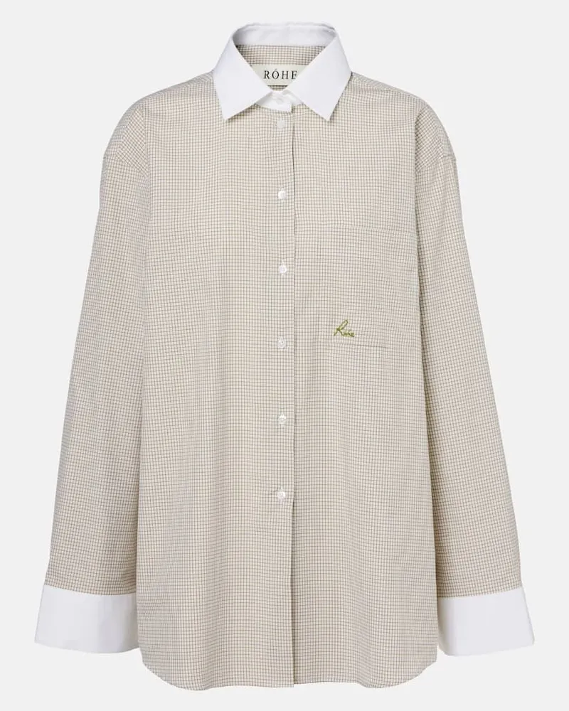 Róhe RÃ³he Camicia in cotone a quadri Verde