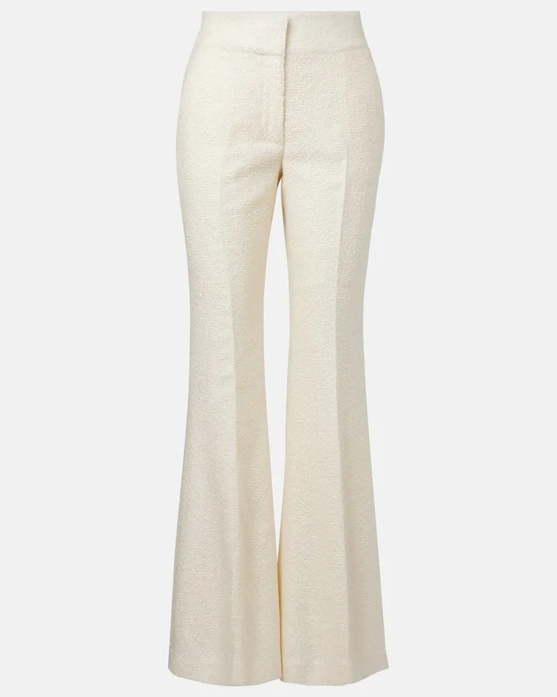 Gabriela Hearst Pantaloni flared Rhein in seta Bianco