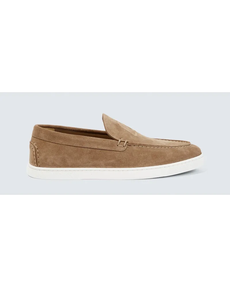 Christian Louboutin Mocassini Varsiboat in suede Beige