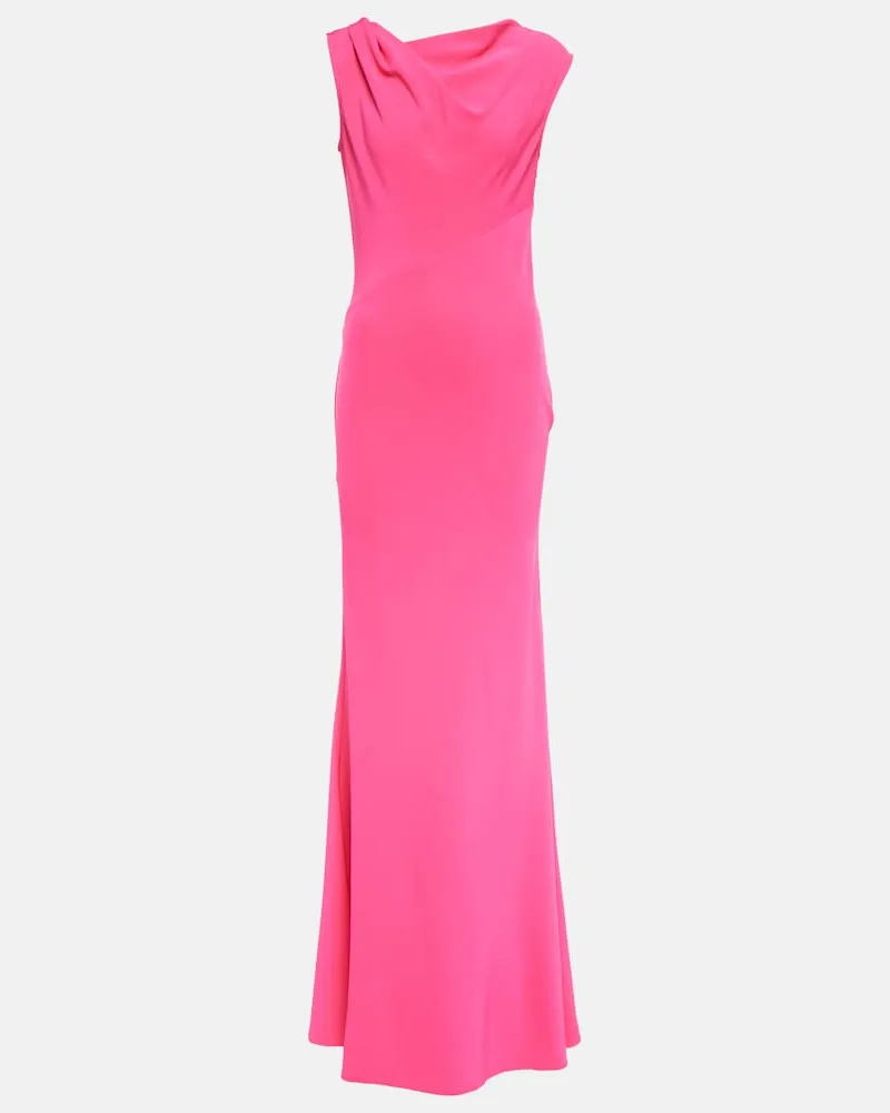 Roland Mouret Abito lungo in cady Rosa