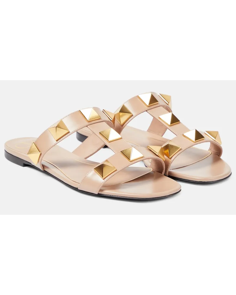 Valentino Garavani Sandali Roman Stud in pelle Beige