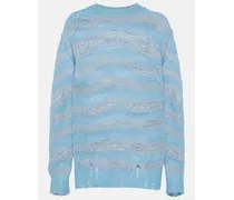 Pullover distressed a righe