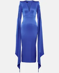 Alex Perry Abito midi in crêpe Blu