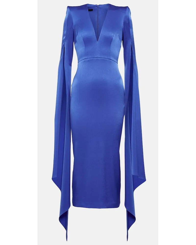 Alex Perry Abito midi in crÃªpe Blu