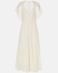 Chloé Chloé Abito midi in chiffon di seta Bianco