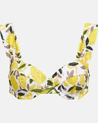 Rebecca Vallance Top bikini Amarilla con stampa Multicolore