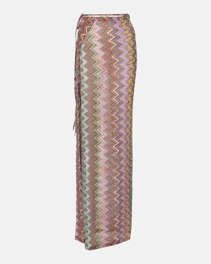 Missoni Gonna lunga con lamÃ© a zig-zag Multicolore