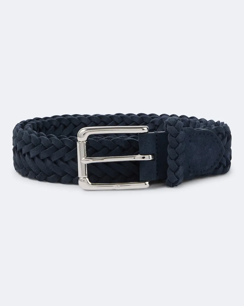 Ralph Lauren Cintura in suede intrecciata Blu