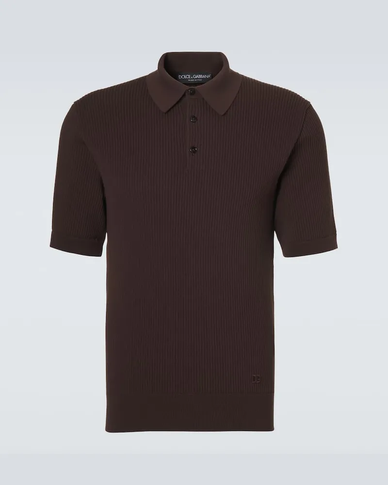 Dolce & Gabbana Polo in cotone Marrone