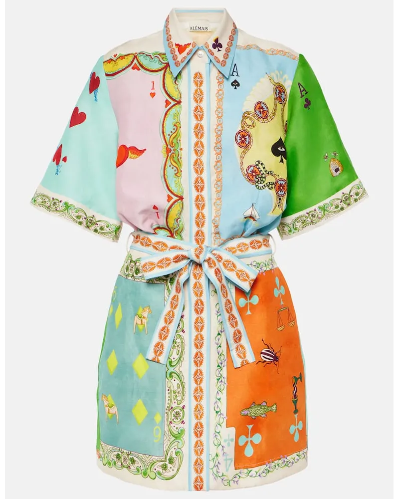 ALEMAIS AlÃ©mais Abito chemisier Rummy in misto lino Multicolore
