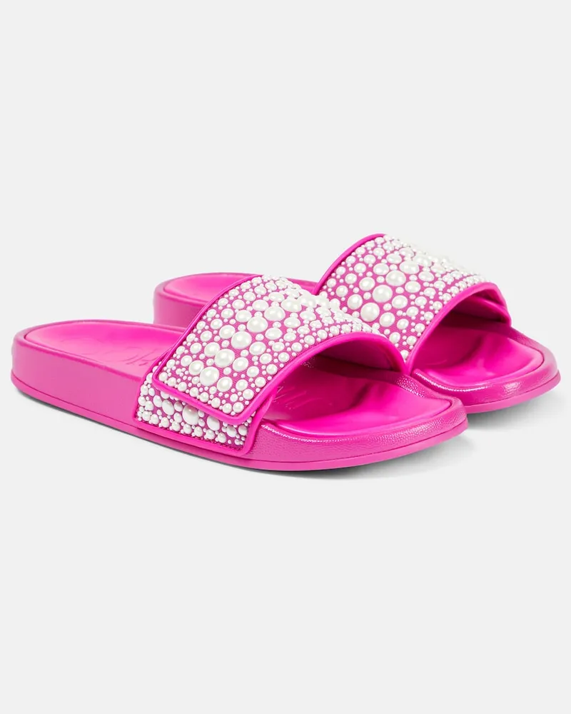 Jimmy Choo Sandali Fitz con perle Rosa