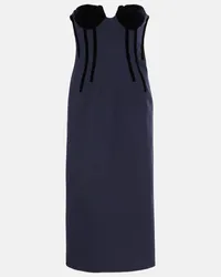 SPORTMAX Abito midi Anemone in misto lana Blu