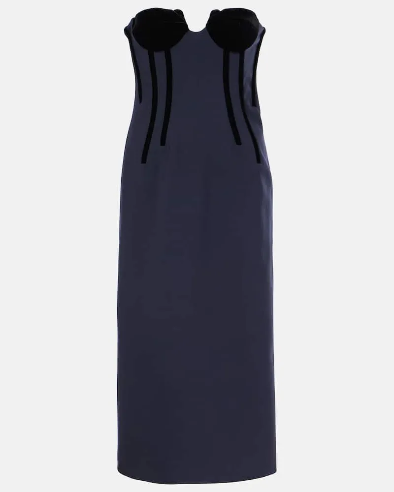 SPORTMAX Abito midi Anemone in misto lana Blu