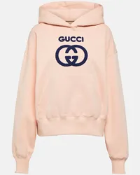 Gucci Felpa GG in jersey di cotone Rosa