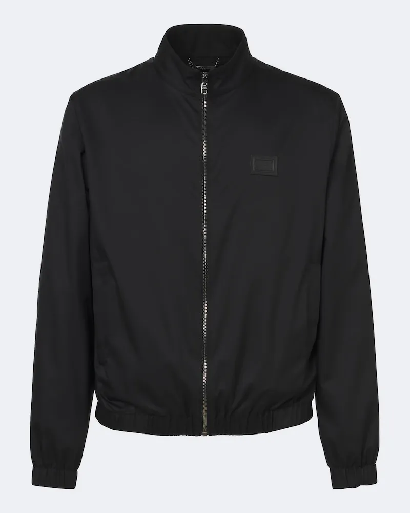 Dolce & Gabbana Giacca in tessuto tecnico con logo Nero