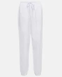 WARDROBE.NYC Pantaloni sportivi a vita alta con zip Bianco