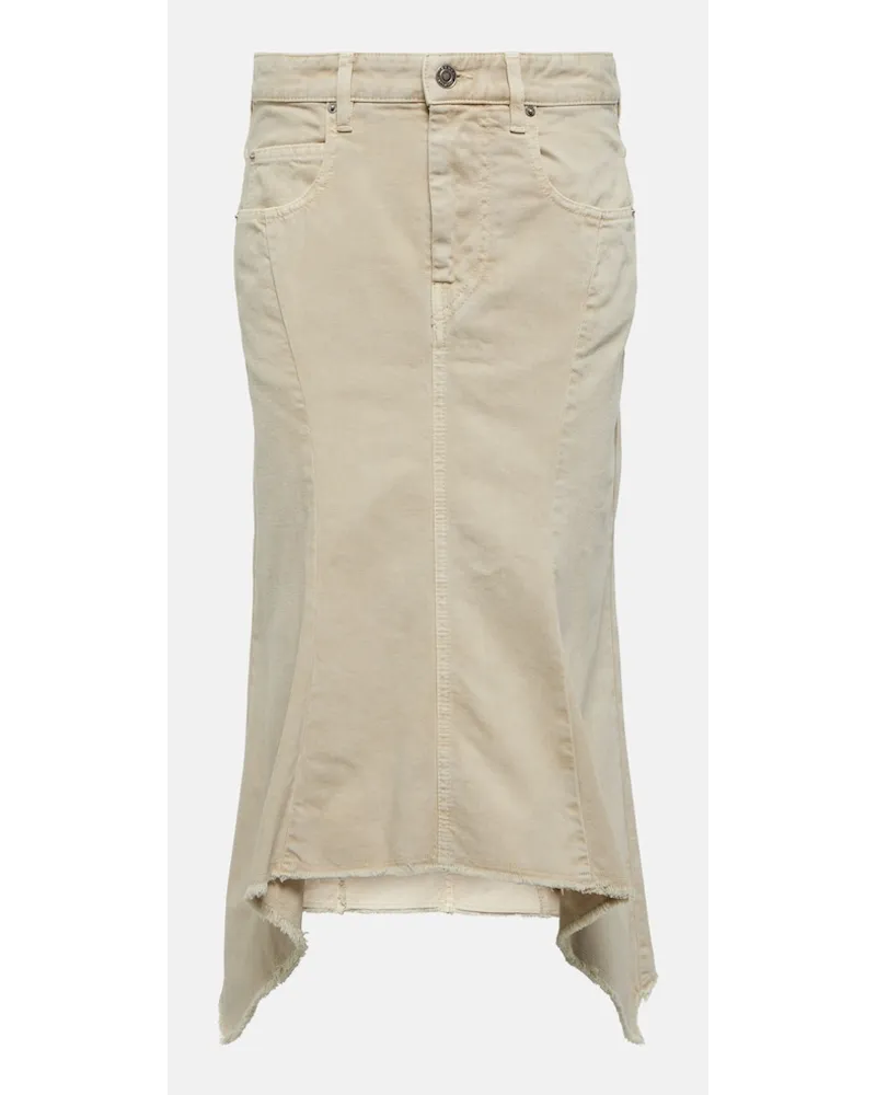Isabel Marant Gonna midi di jeans Nyda Beige