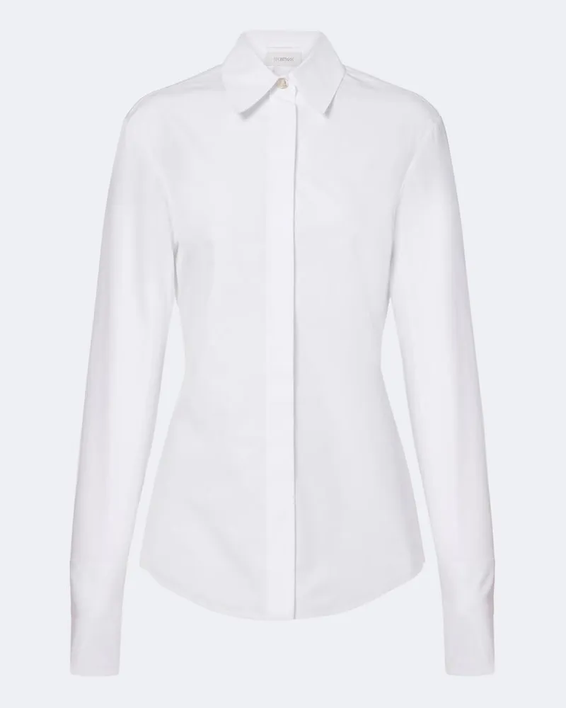 SPORTMAX Camicia in popeline di cotone Bianco