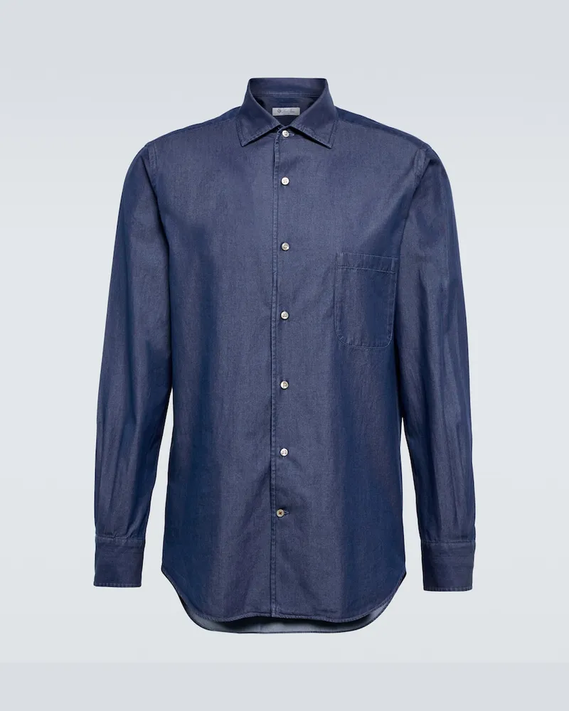 Loro Piana Camicia di jeans AndrÃ Blu