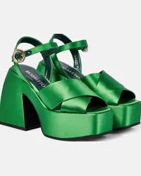 NODALETO Sandali con plateau Bulla Joni in raso Verde