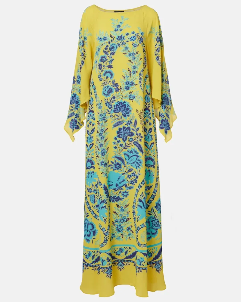 Etro Abito lungo con stampa floreale Giallo