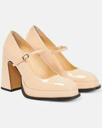 SOULIERS MARTINEZ Pumps Mary Jane Casilda in vernice Beige