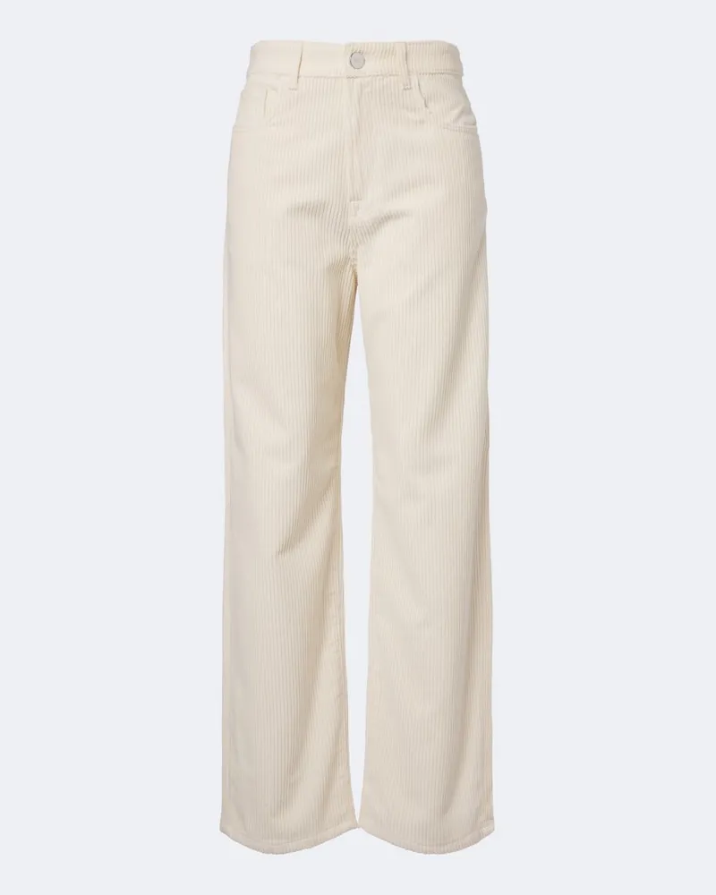 Róhe Róhe Pantaloni Bruun in velluto a coste di cotone Bianco