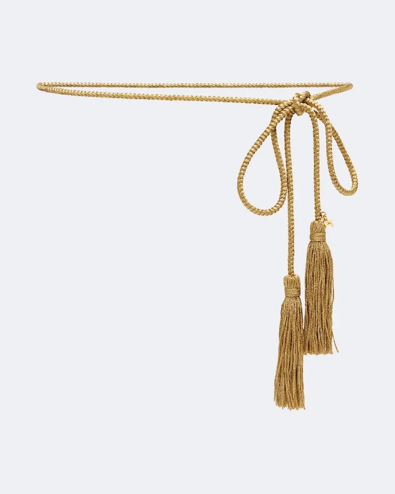 Alessandra Rich Cintura Torchon intrecciata Oro
