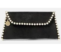 Stella McCartney Clutch Falabella con perle bijoux Nero