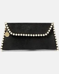 Stella McCartney Clutch Falabella con perle bijoux Nero