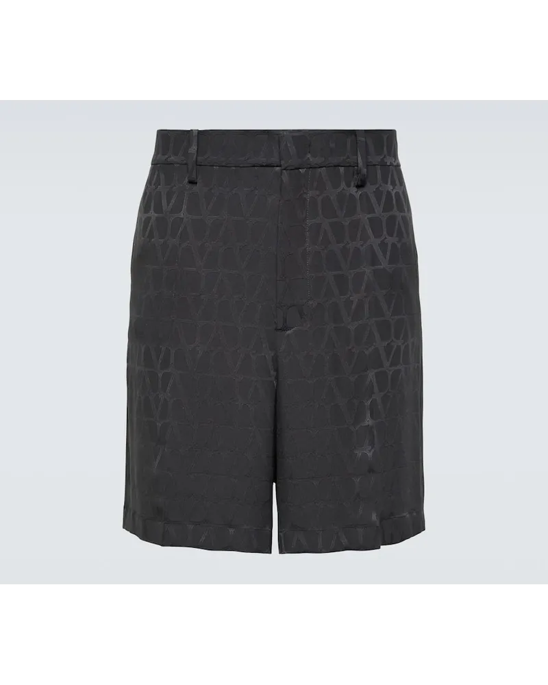 Valentino Garavani Shorts in seta Toile Iconographe Nero