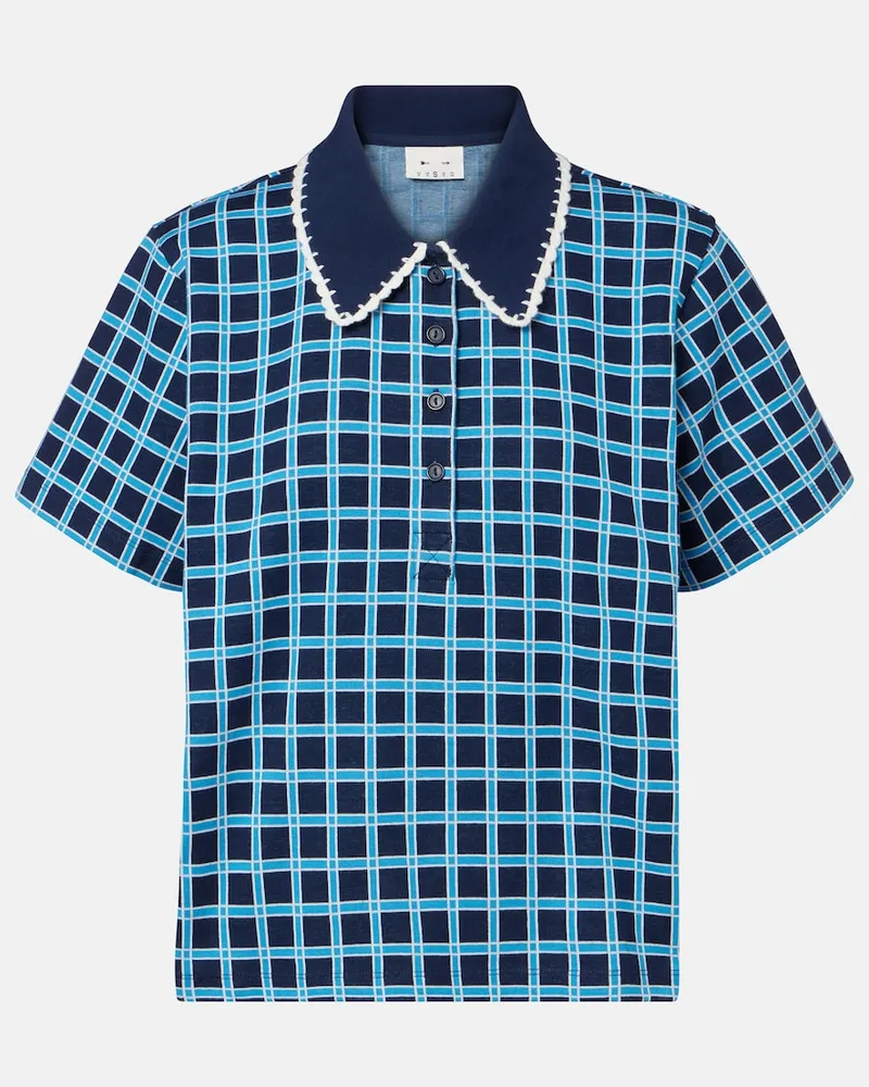 The Upside Polo Clubhouse Dom in cotone a quadri Blu