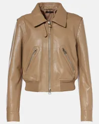 Tom Ford Giacca blouson in pelle Marrone