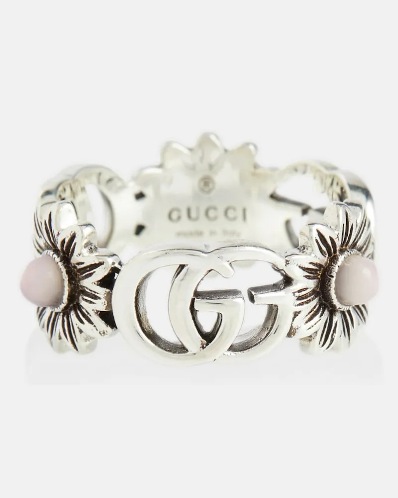 Gucci Anello GG Marmont in argento sterling Argento