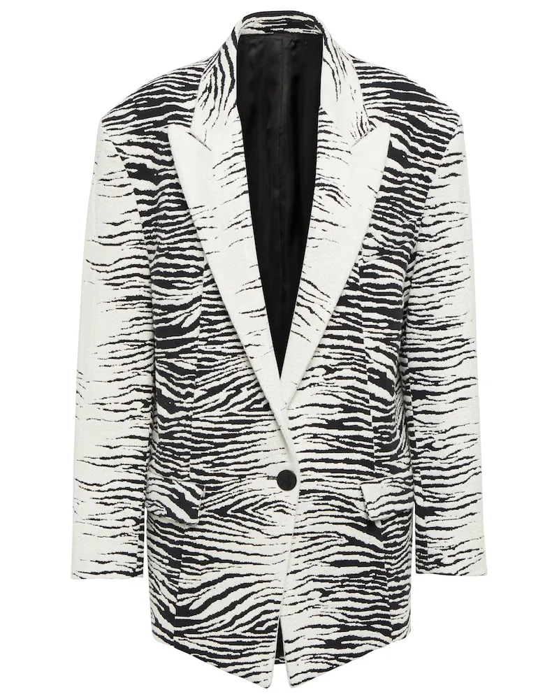 ATTICO Blazer Glen in jacquard Bianco