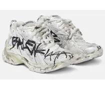 Sneakers Runner Graffiti in pelle