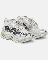 Balenciaga Sneakers Runner Graffiti in pelle Bianco